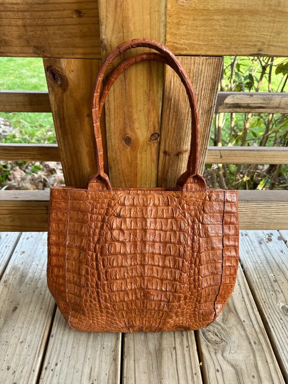Sabbai Crocodile leather tote bag tan - Picture 2 of 8